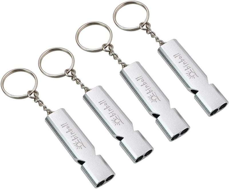 Binboll Double-Tube Whistle Aluminum Alloy Survival Whistle for Outdoor Needs Sports Referee Emergency - Image 1